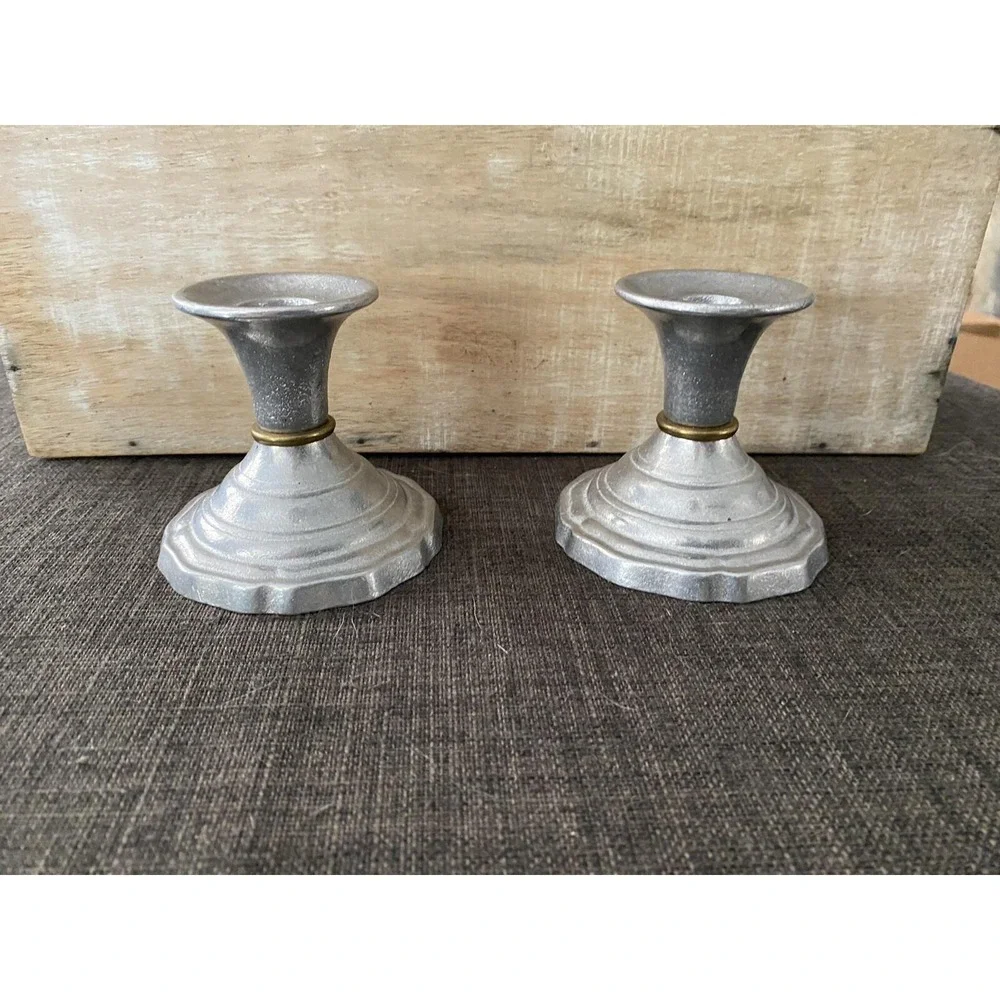 Set Of 2: Vtg Small Candlesticks Wilton Columbia PA. 3.25